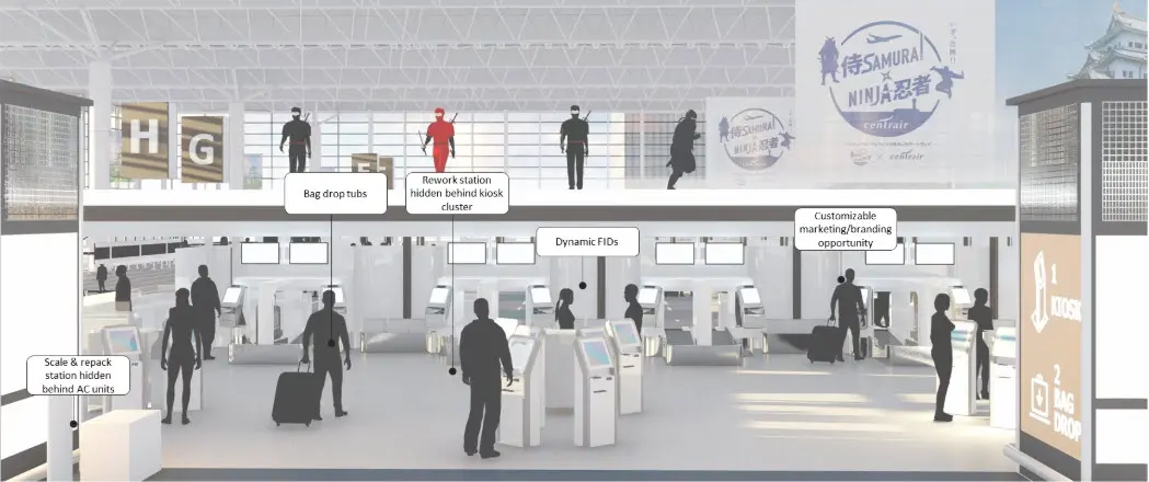 Airbiz workflow in airport using SketchUp software
