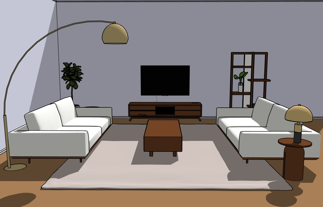 SketchUp before and after render images SketchUp before and after render images