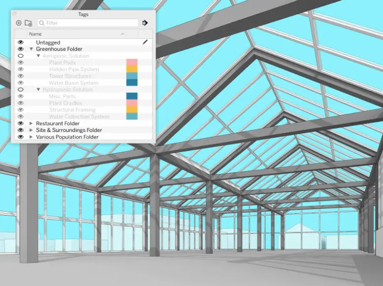 Improved tag management in SketchUp