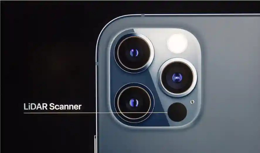 LiDAR scanner on iPhone camera