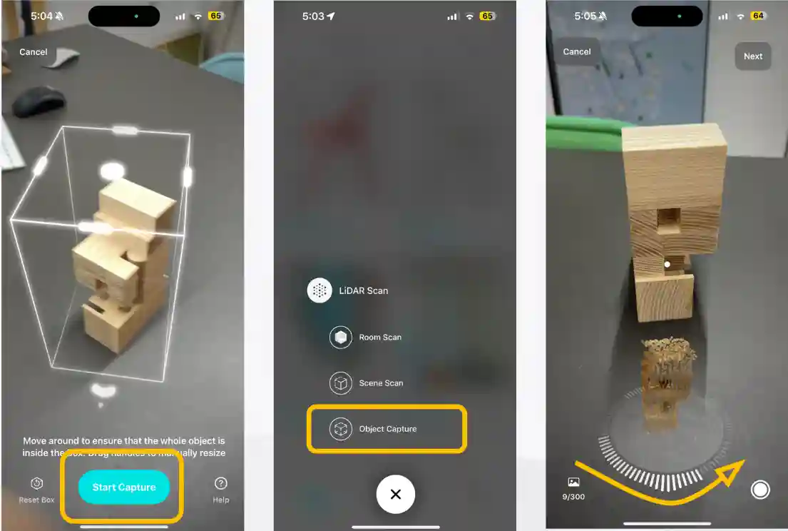 Steps to scan a real-life object