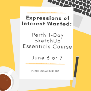 Perth Sketchup Essentials training banner