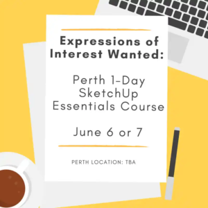 Perth Sketchup Essentials training banner Perth Training - Buy sketchup pro