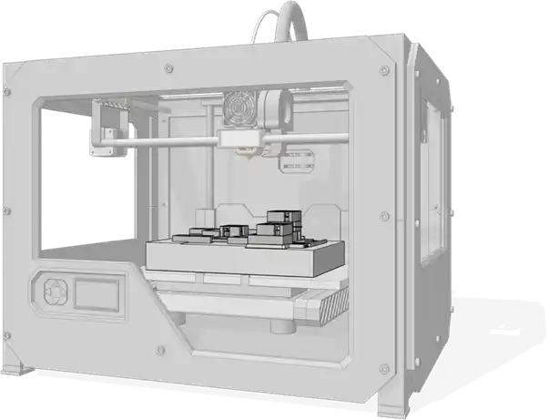 3D printer modelled in SketchUp