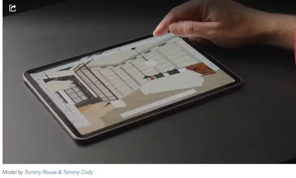modern living room design on SKU ipad model by tommy Rouse