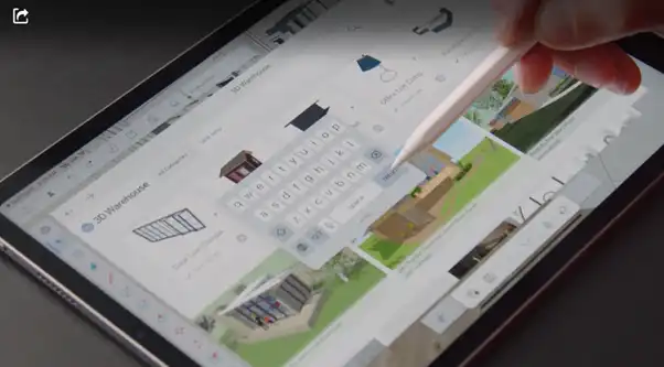 3d warehouse in use on ipad