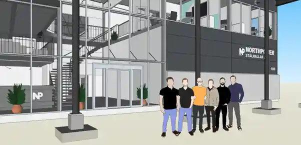 Stalhallar team in sketchup