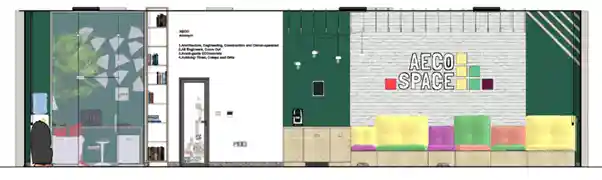 sectional elevation by AECO in layout