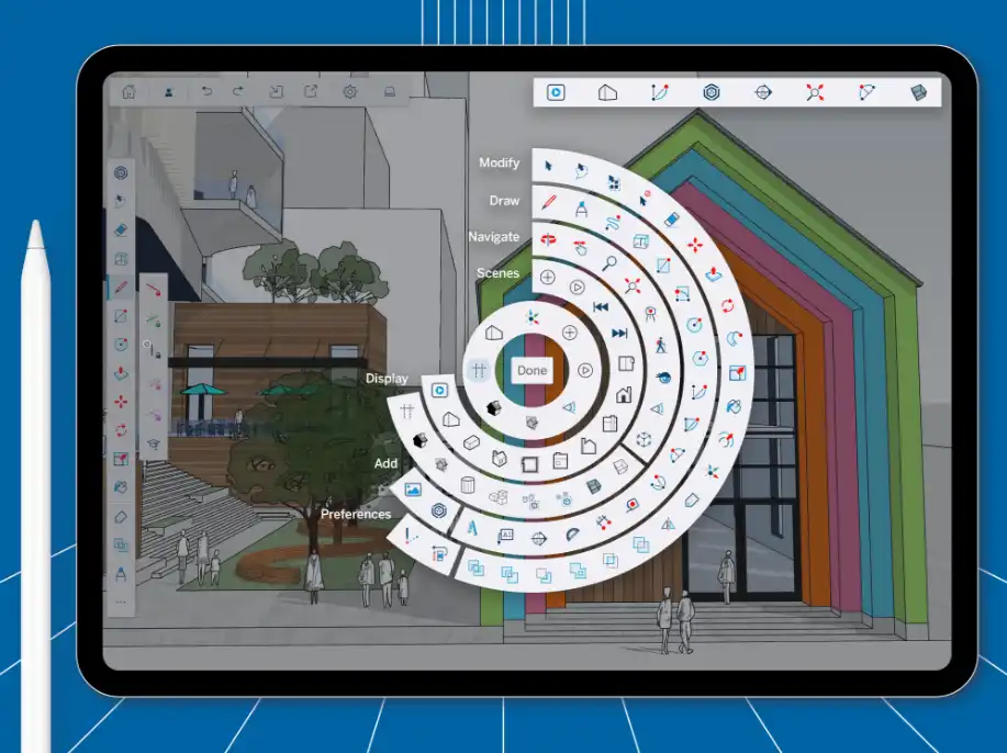 tool palette on sketchup for ipad