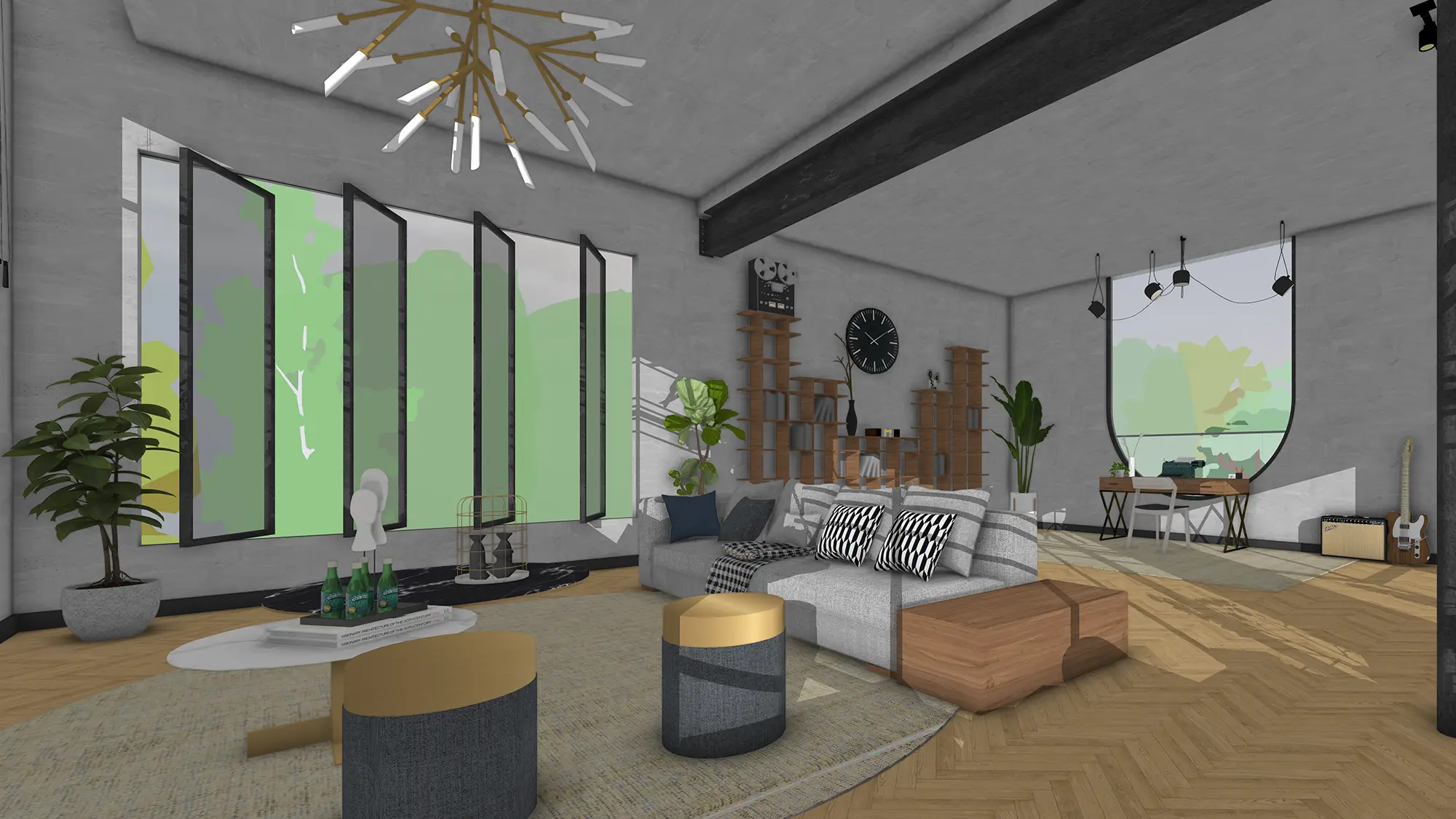 lounge room model sketchup