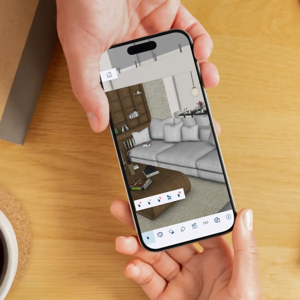 SketchUp Product Image Living Model on Phone Being Passed