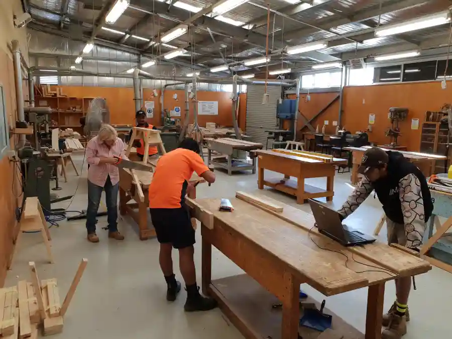 Tamworth tafe students using sketchup and woodwork