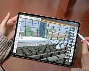 SketchUp GO on tablet SketchUp GO on tablet